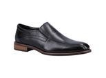 Hush Puppies Donovan Leren Heren Zwarte Instappers