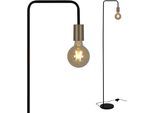 NÄVE Stehlampe "Modo", gold (schwarz, goldfarben), 1, H: 150cm, 1 Stk., Leuchten, E27 max. 40W, schwarz/gold, Fußschlater, h: 150cm, b: 20,5cm, Stehlampe