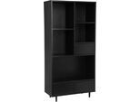 Highboard "Priya", grau (anthrazit), B:80cm H:163,5cm T:35cm, LEGER HOME BY LENA GERCKE, Sideboards, Highboard, aus MDF Holz, mit Metallfüßen- und Griffen, Breite 80 cm