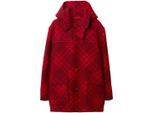 Burberry wollen geruite parka rode jas