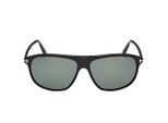 Tom Ford Prescott groene gepolariseerde lens glanzende zwarte zonnebril