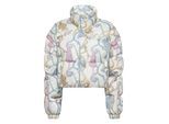 Nylon Cropped Down Puffer Jacket Tassels