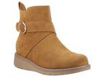 Hush Puppies Lyra Damen Winterstiefeletten aus Veloursleder in Tan
