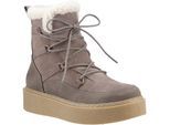 Hush Puppies Bronte Wildleder Damen Taupe Winter Stiefel bis zur Mittelkalf
