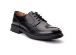 Base London Locke Leren Heren Zwarte Veterschoenen