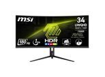 MSI Curved-Gaming-Monitor "MAG 342CQR", Energieeffizienz: F, schwarz, Monitore, 3 Jahre Herstellergarantie, höhenverstellbar, Curved-Gaming-Monitor