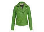 Dames Apple Green Classic Brando Biker leren jack - Broome