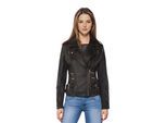 Dames leren vintage zwarte Brando bikerjack - Constantia
