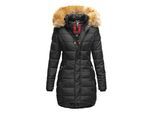 Navahoo Dames Winterjas Papaya – Getailleerd, Warm & Met Afneembare Bontkraag