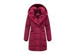 Marikoo dames gewatteerde mantel Virenaa met layer-look & fleecevoering