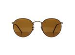 Ray-Ban Round Metal 3447 927533 Sonnenbrille in mattem Havanna auf mattem Goldbraun