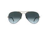Ray-Ban Aviator 3025 9271GK gepolijst zwart op arista blauw vintage zwart gradiÃ«nt zonnebril