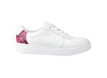 FitFlop Dames/Dames Slangenprint Leren Trainers (Wit/Framboos)