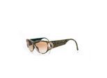 Christian Dior Vintage zonnebril in groen en goud.