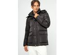Wittchen Heren Gewatteerde Donsjas met Capuchon, Zwart Nylon