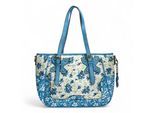 Laura Vita Aloe-02 Dames Schoudertas met Blauwe Bloemenprint en Verstelbare Bandjes