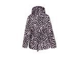 Faina Gewatteerd jack met zebraprint Dames Mauve zebra