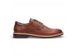 Pikolinos Heren Derby comfortabele schoenen van bruin leer met vetersluiting - Bordeauxrood