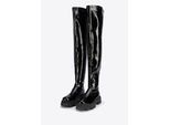 Wittchen Damen-Lackleder-Stiefel, hoch, schwarz