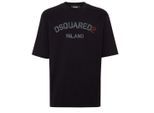 Dsquared2 Milano Logo Schwarzes T-shirt