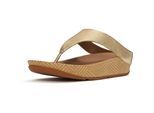 Fitflop Lulu Lux Graphic-Weave Zehensteg-Leder Sandalen für Frauen in Platino