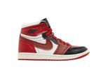 Nike Dames/Dames Air Jordan 1 Leren Trainers (Zwart/Wit/Rood)
