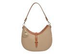 Roberta M Beige Rundleer Tas
