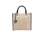 Roberta M Beige Rundleer Tas