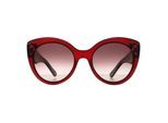 Salvatore Ferragamo Cat Eye Womens Crystal Burgundy Grey Gradient SF964S