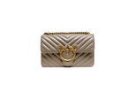 Grijze Leren Love One Mini Schoudertas