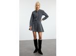 Dames mini-jurk met textuur, lange stijl/avondjurk, normale stijl