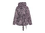 Faina Gewatteerd jasje met luipaardprint Dames Mauve Leeuw
