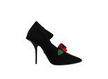 Dolce & Gabbana Schwarze Stiletto-Absätze Stiefel bis zur Wade Schuhe