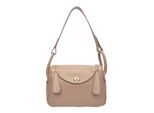 Luisa Vannini Beige Rundleer Tas