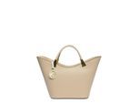 Roberta M Beige Rundleer Tas