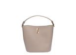 Luisa Vannini Beige Rundleer Tas
