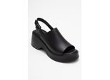 Power Leder Plateau Keilabsatz Sandalen (Women)
