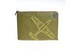 Trussardi Grüner Leder Herren-Clutch