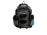 Multicolor Maiolica Print Nylon Rugzak Tasche