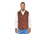 Heren klassiek glad geit suède leren vest-Exeter