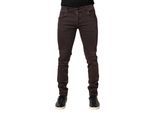 Daniele Alessandrini Bruine Katoenen Mid Waist Skinny Mannen Denim Jeans
