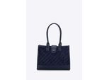 Wittchen Dames Klassieke Schoudertas met Stoffen Inzetstuk, Marineblauw