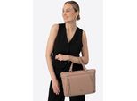 Wittchen Dames echt leren shopper met kwastje, beige