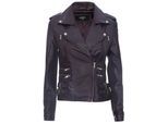 Dames leren Brando bikerjack-Loddon