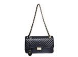 Roberta M Zwart Rundleer Tas