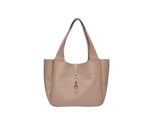 Roberta M Beige Rundleer Tas