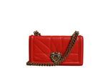 Dolce & Gabbana Rode Gequiltde Toewijding Schoudertas Chain Telefoonhoes Bag