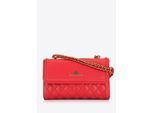 Wittchen Dames Messenger Bag van echt leer met stiksel in rood
