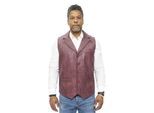 Heren slim klassiek lederen vest-Bristol