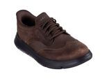 Skechers Garza Sully Leer Heren Cacao Veterschoenen